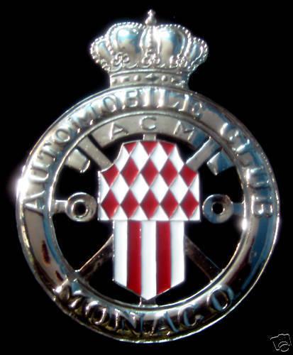 Automobile club monaco grill badge emblem logos metal car grill badge emblem log