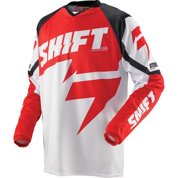 Red/white m shift racing strike trooper jersey