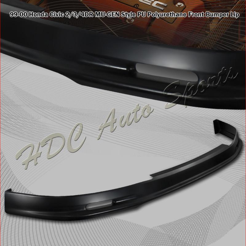 1999-2000 honda civic ek mu style gen polyurethane pu front lower bumper lip