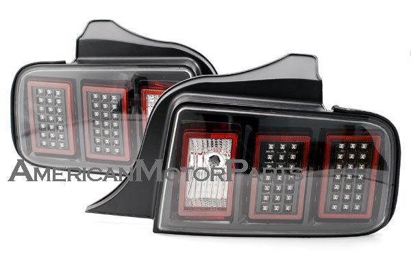 Depo pair euro style black altezza tail lights w/led 05-09 06 07 08 ford mustang