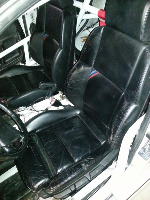 Bmw e36 m3 coupe oem black leather front vader seats mechanically adjustable