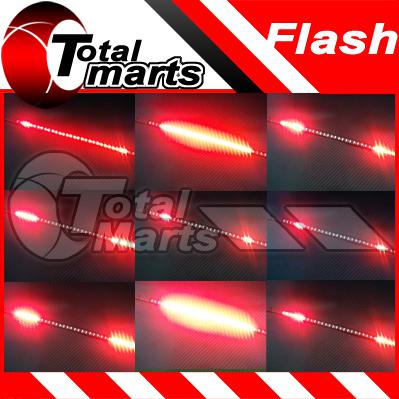 12" car truck knight rider led decoration strobe flash strip light red