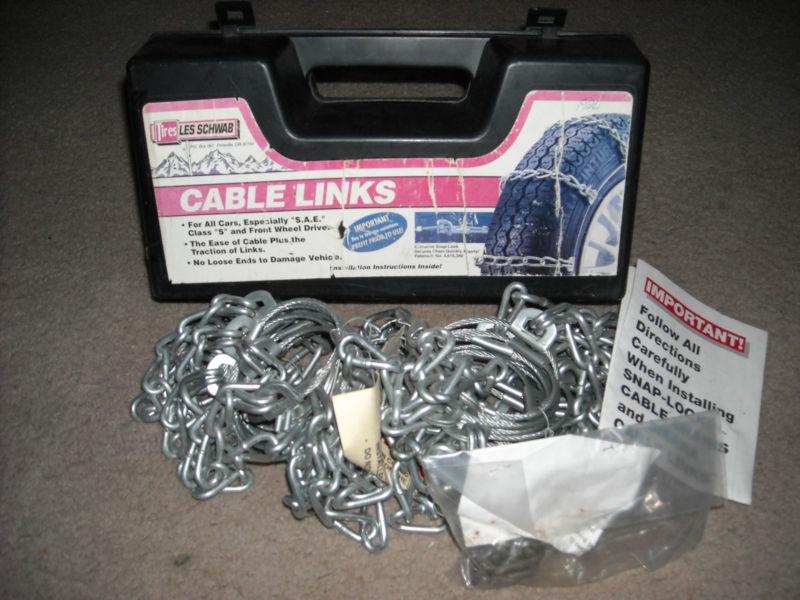 Find Les Schwab Cable Link Tire Snow Chains, 1926 Never used in