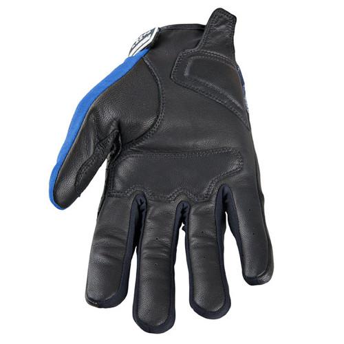 Speed and strength run with the bulls-short leather/textile gloves,blue, 2xl/xxl