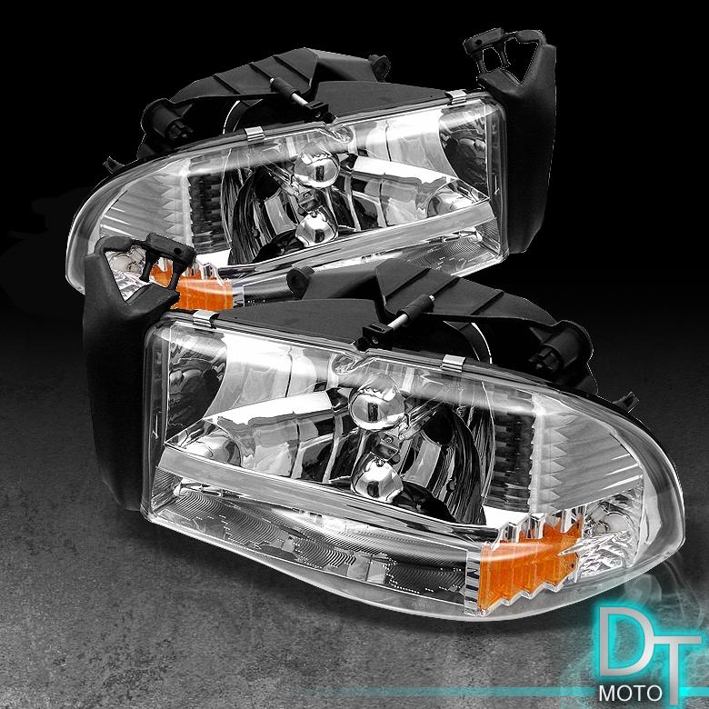 97-04 durango 98-03 dakota clear euro headlights 2in1 bumper corner lamps