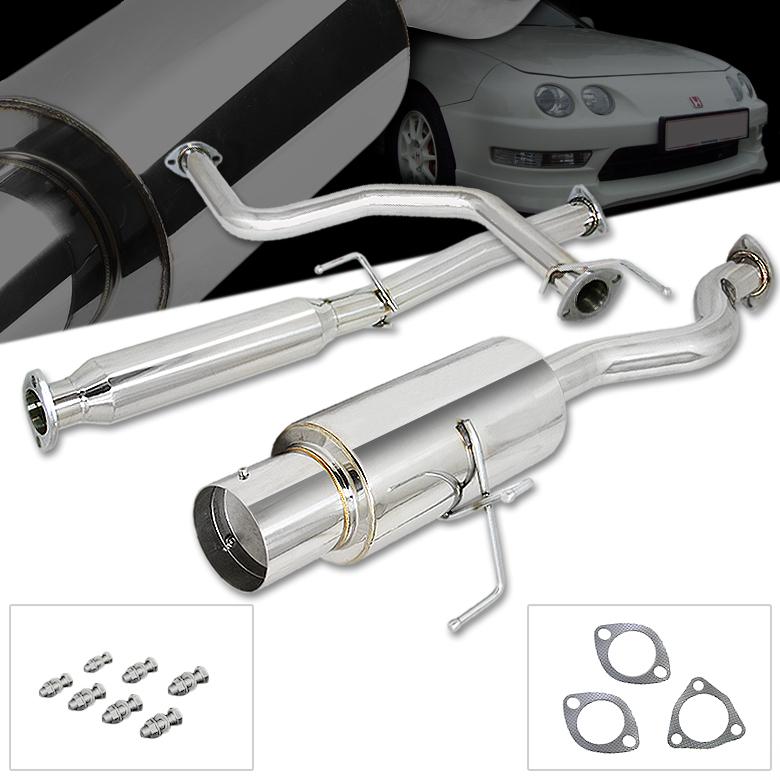 94-01 integra gsr/type-r dc2 catback 4.5" tip muffler racing cat back exhaust