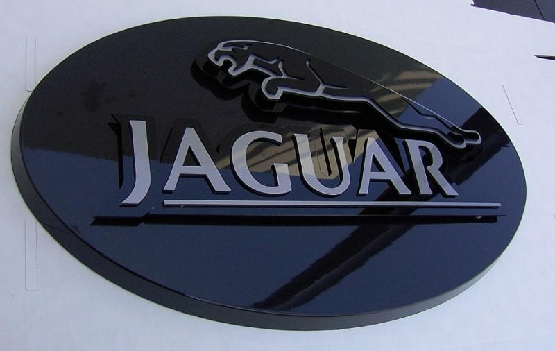  3d jaguar sign for car showroom xj series xf type sk x xkr-s benz ferrari race