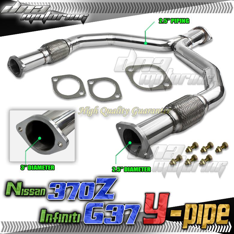 08-11 nissan 370z z34 infiniti g37 vq37vhr stainless ss racing x/y-pipe exhaust