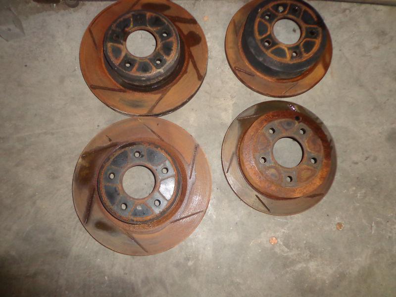 05-06 pontiac gto brake rotors slotted set upgrade front rear brakes