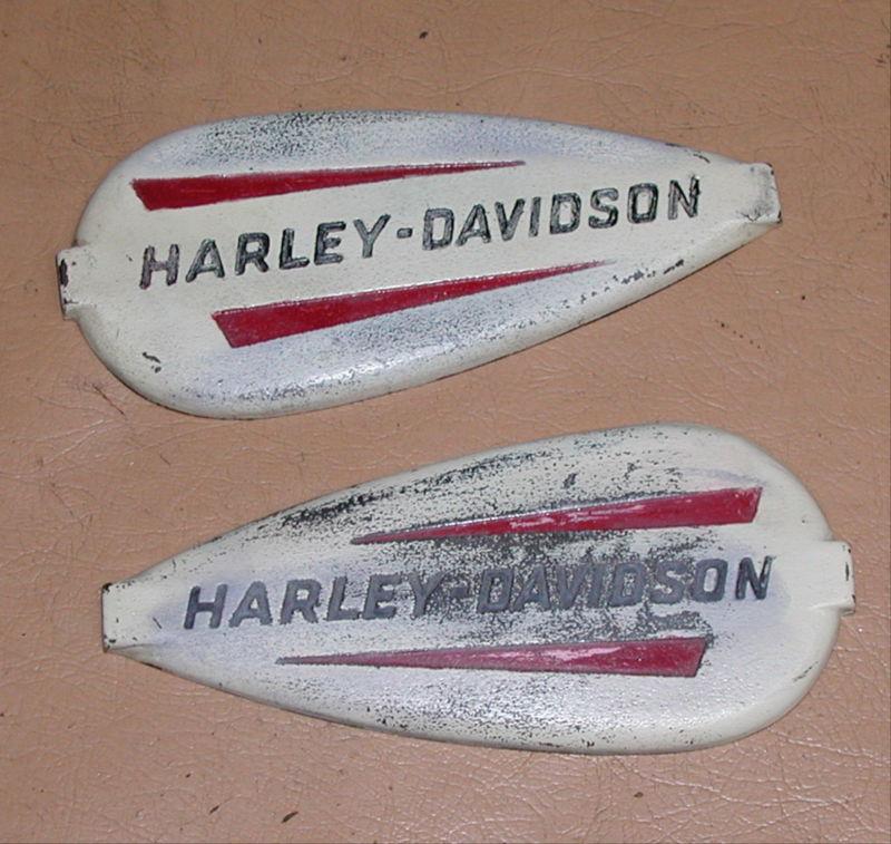 Harley knucklehead ul 45 gas tank emblems 1943-1946 painted steel oem war years