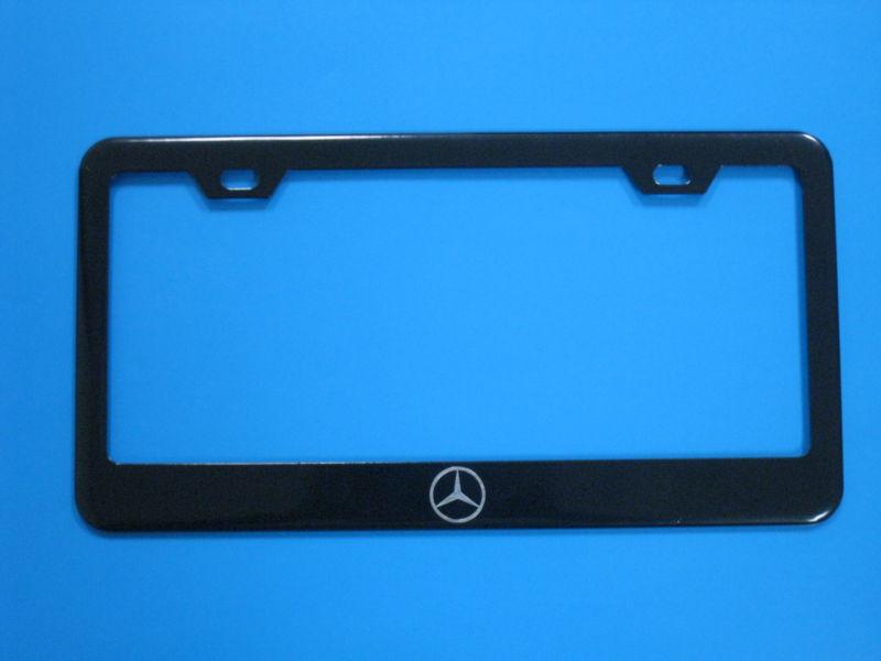 Mercedes-benz "logo" black license frame 1pc