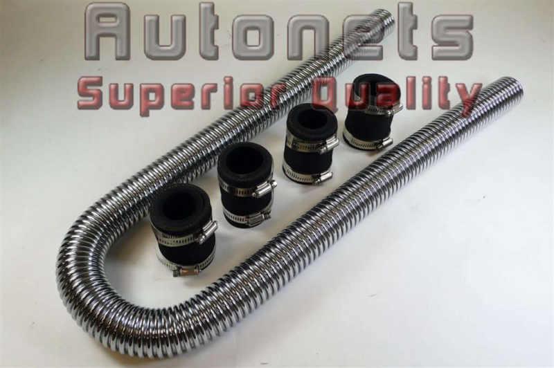 48" stainless steel radiator hose universal fit pontiac without end cap