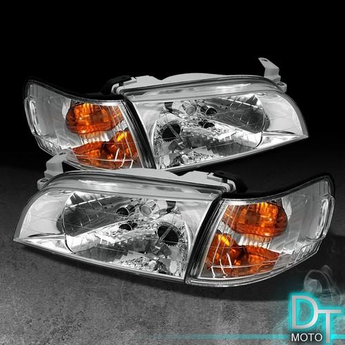 93-97 corolla jdm style crystal clear headlights +corner signal lamps lights