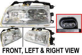 Clear lens new head lamp with bulbs left hand halogen lh driver side ho2502101