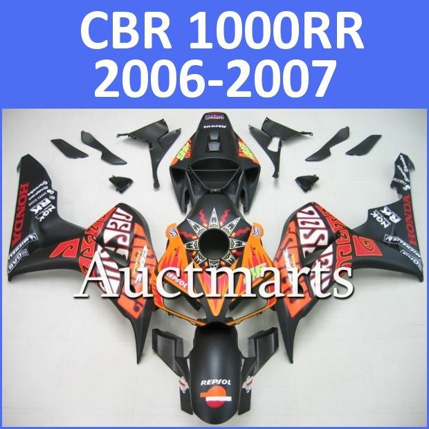 Fit honda 06 07 cbr1000rr cbr 1000 rr 2006 2007 fairing kit abs plastics e15 d13