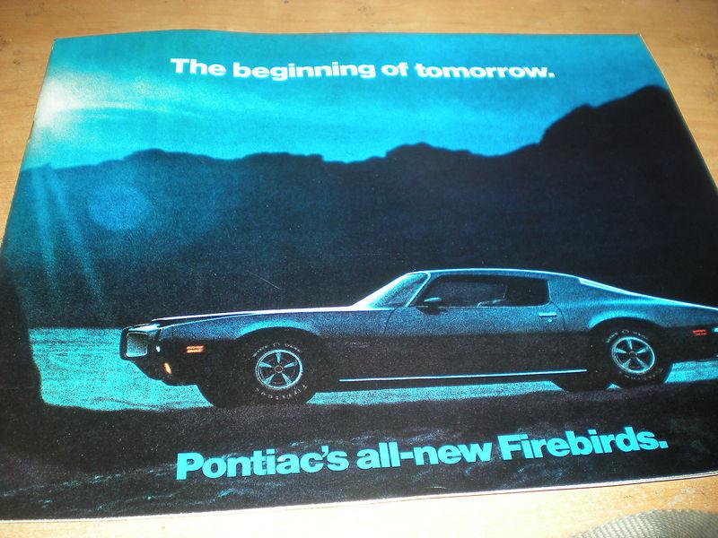 Nos 1970 pontiac firebird esprit formula 400 trans-am original sales brochure