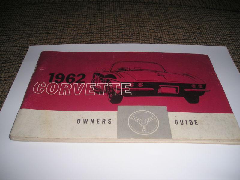 1962 original1st edition corvette owners manual with full corvette news card