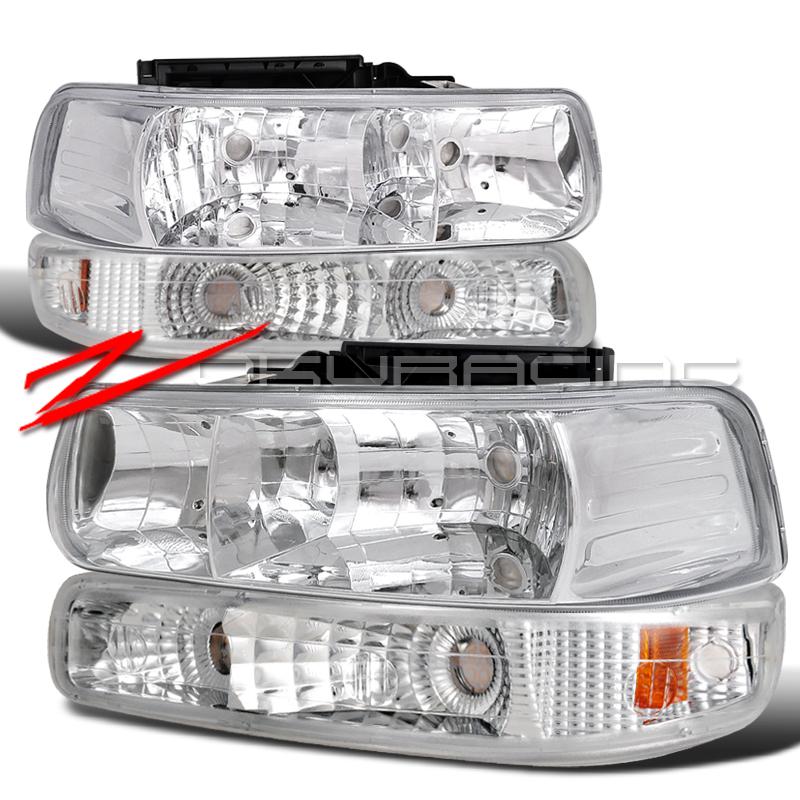 99-02 silverado/00-06 tahoe suburban head lights+bumper