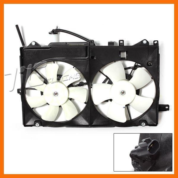 2004-2009 toyota prius a/c condenser radiator cooling fan coolant reservior tank