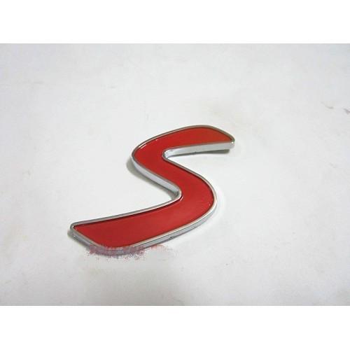 Car chrome badge emblem sticker 's' for mini rear back 3d logo red   