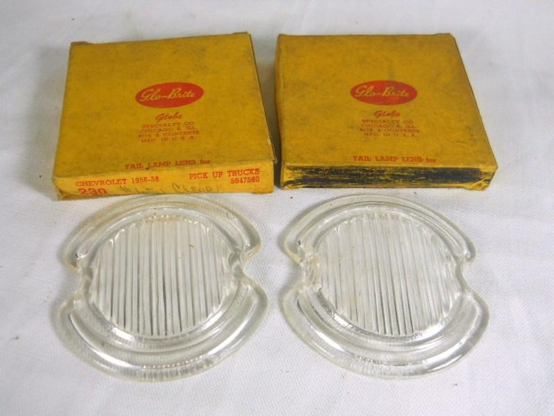 Vintage nos 1956 1957 1958 chevrolet truck ~ tail lamp lens - light cover