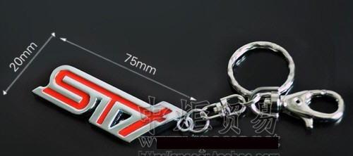 Car key chain keychain ring stainless steel badge emblem subaru \\ sti //