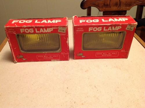 Vintage kmart nos pair of two fog light, fog lamp made in japan