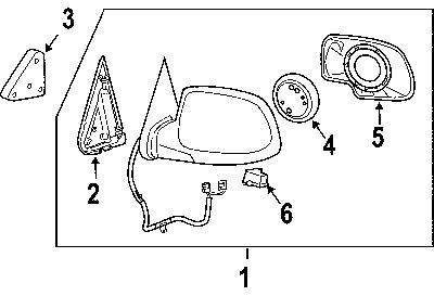 Gmc 88986364 genuine oem factory original mirror glass