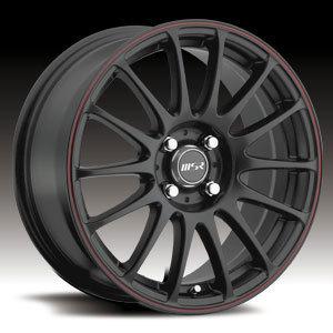 17" msr 068 black 5x100 & 225-45-17 tires cavalier pt cruiser neon wheels rims