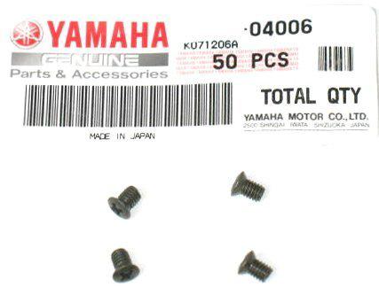 4-yamaha oem fuel tank badge-emblem screws-xj650 xs650 xv750 xs750 xs850 xs1100
