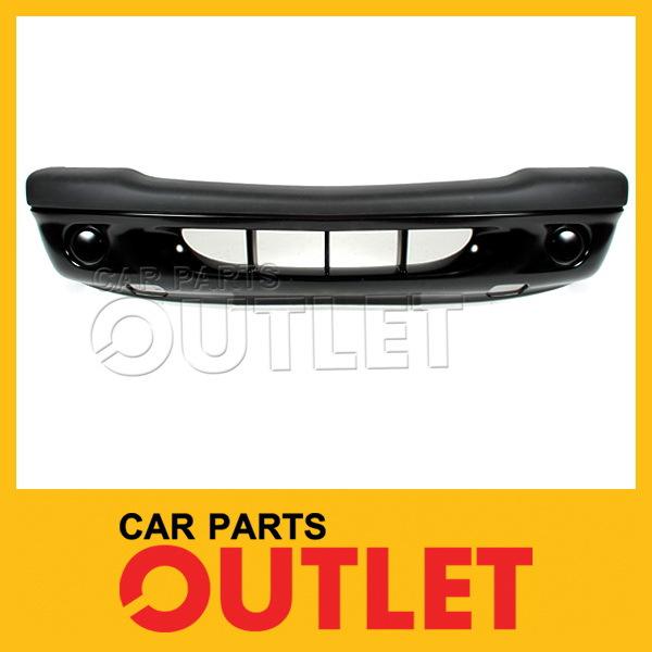 2001-2004 dodge dakota front bumper cover wo fog textured black for 1-piece type