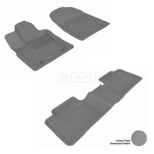 Custom fit front rear floor liner gray set for 11-13 jeep grand cherokee durango