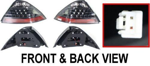 Led clear tail light brake lamp rear lens/housing pair set driver/passenger side