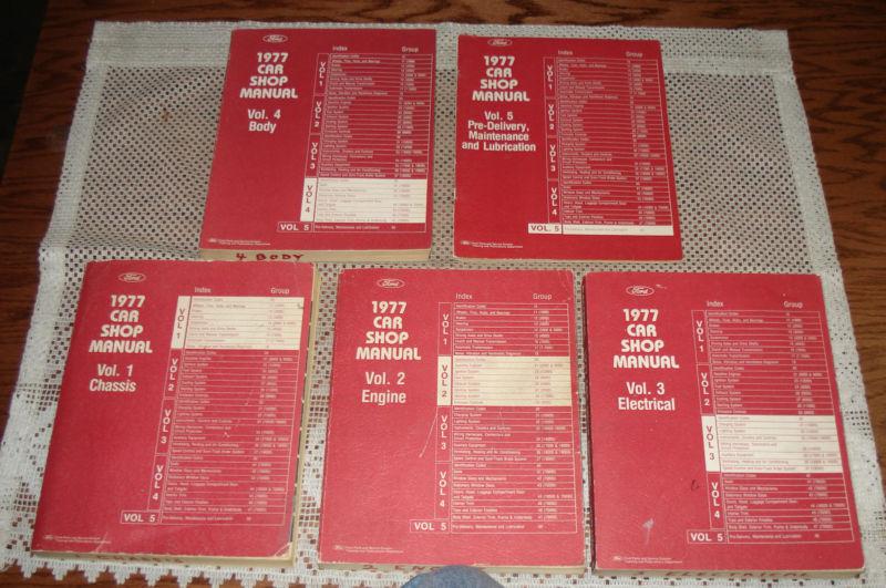 1977 ford lincoln mercury shop manual set service original mustang rare