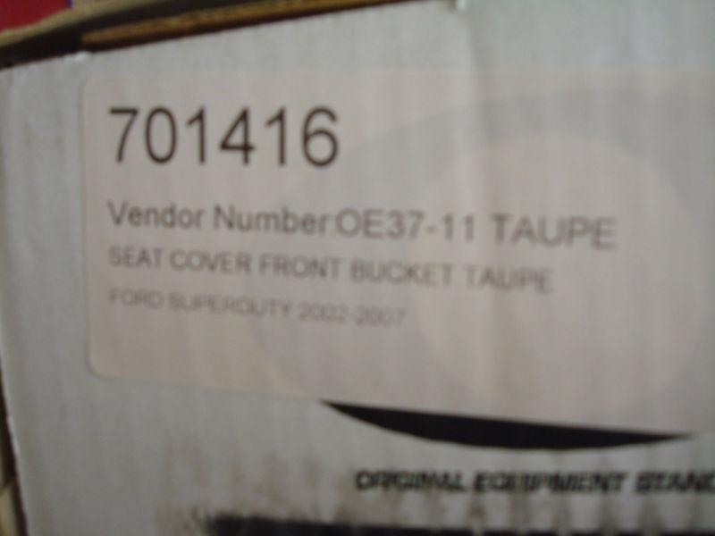 Seat cover front bucket taupe oe37-11 taupe ford