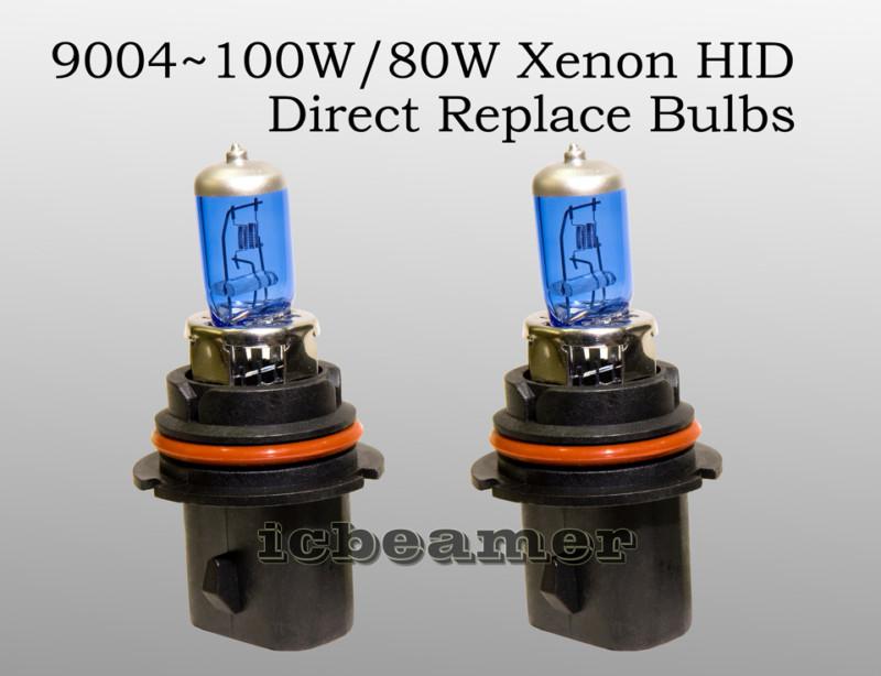 9004 /hb1 dot 100w pair hi/lo xenon hid hyper white universal light bulbs jk1dot