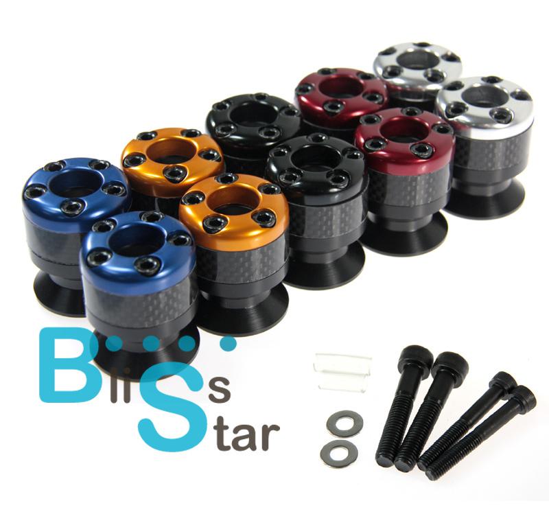 Cnc carbon fiber swingarm spools sliders 10mm for kawasaki ktm motorcycle