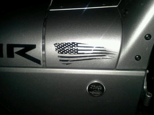 American flag jeep decal