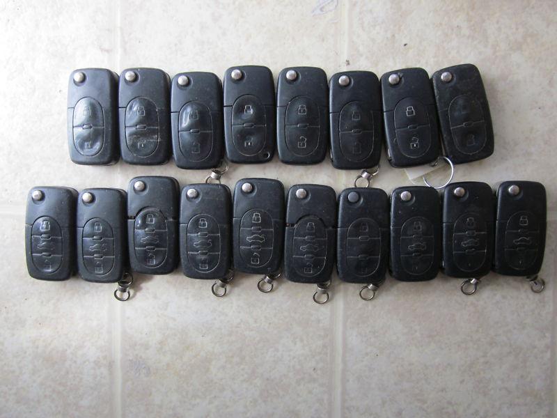 Lot of 18 oem audi flip key keyless remote fob 