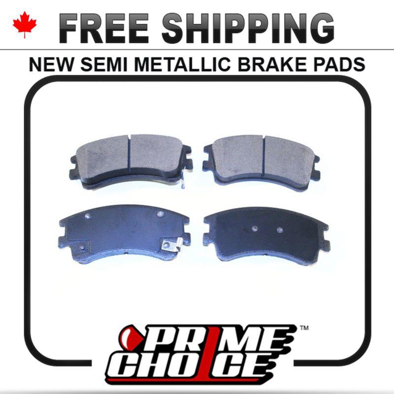 New premium complete set of front metallic disc brake pads with shims