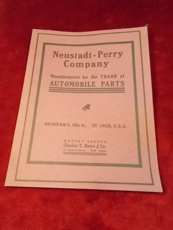 Old vtg antique? neustadt-perry company catalog, automobile parts, st. louis, mo