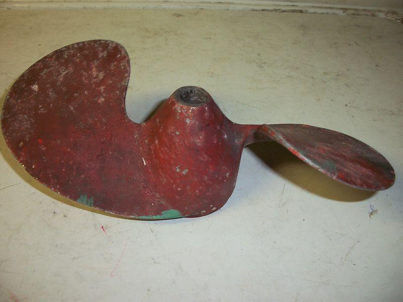 Antique boat motor propeller