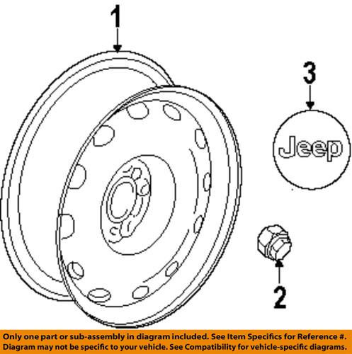 Jeep oem yx93s4aab wheels-center cap