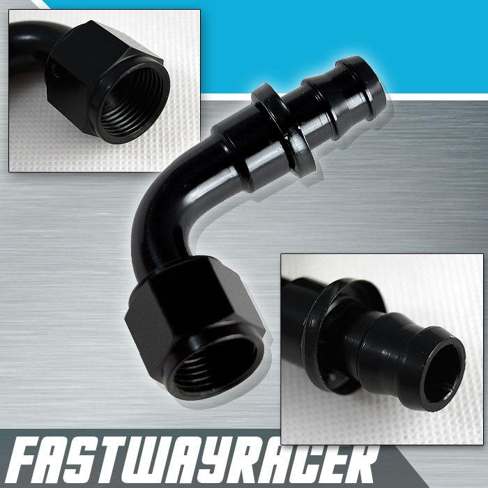 90 degree -10an push on lock oil fluid air line hose end fitting 10an elbow ends