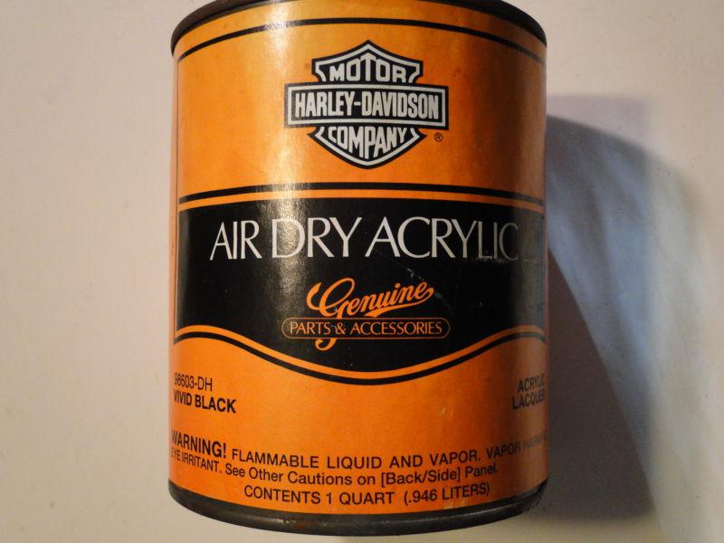 Vintage (pre-1980) harley davidson  paint can vivid black quart 