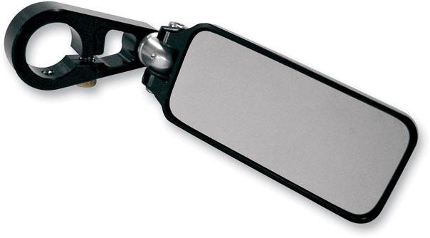 Joker machine rectangle folding bar end mirror 1-1/2 x 3-1/2 in blk ano h-d tri