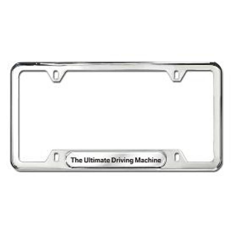 Bmw "the ultimate driving machine" license plate frame kit - genuine bmw item