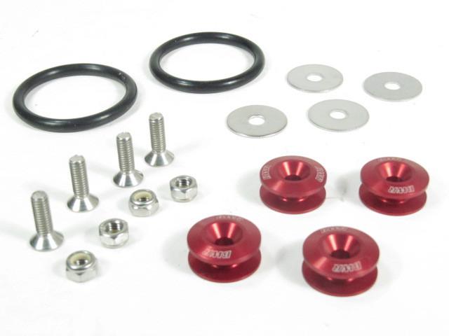 Blackworks quick release fasteners set red front bumpers trunks hatch lids new