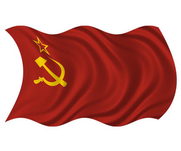 Soviet union waving flag decal 5"x3" russia cccp ussr russian vinyl sticker zu1
