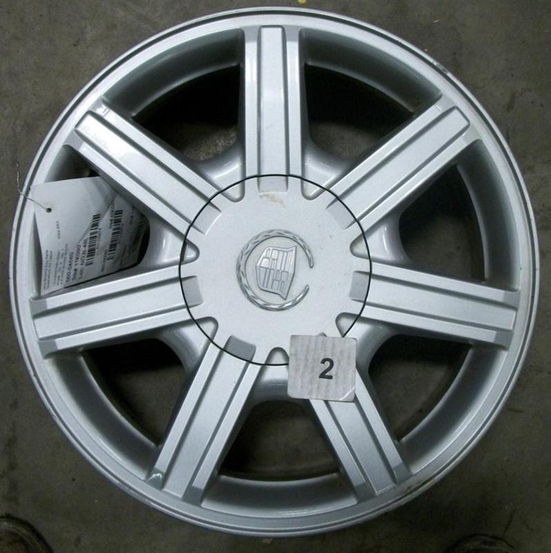 Wheel 04 cadillac srx 17x7-1/2 7 spoke silver finish opt n93 1025674